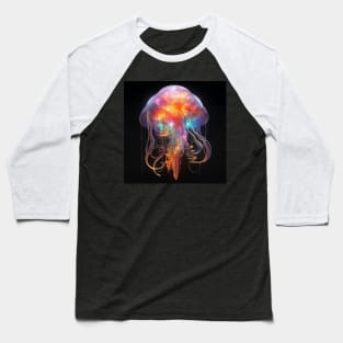 a jellyfish with colorful lights Baseball T-Shirt